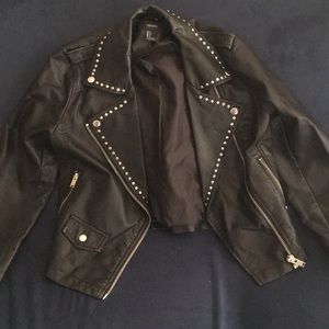 Forever 21 Studded leather jacket size S